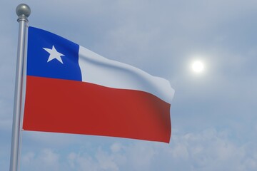 National Flag in the Sun - Chile