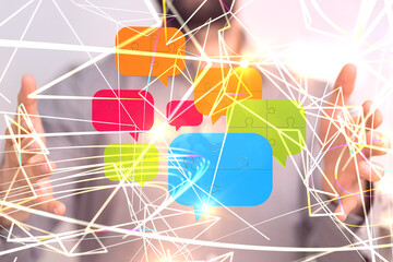 speaking bubble communication conference Digital Network