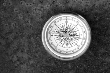 round compass as symbol of tourism