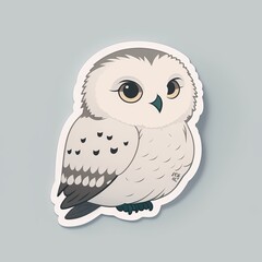 Snowy Owl on a Sticker