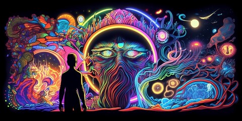neon psychedelic visual