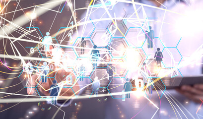 Business intelligence analyst dashboard on virtual