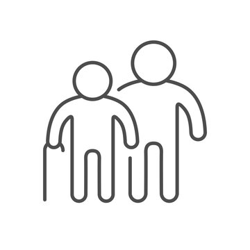 recommend clip art: Care about elderly people icon
