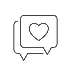 Romantic dialogue line outline icon