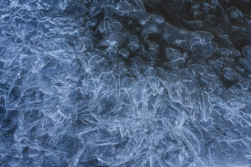 Close up of ice. Finland