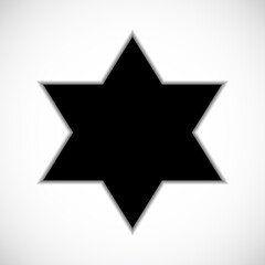 Star of David icon isolated on white background. Religious symbol