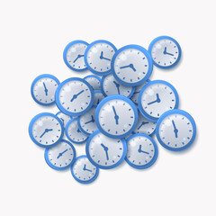 Background from arrow clock, time structure. Vector 3d illustration.