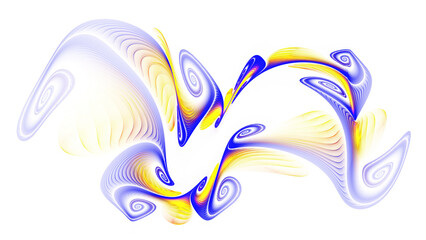 Obraz premium Elegant abstract illustration for art projects, cards, business, posters. 3D illustration, computer-generated fractal