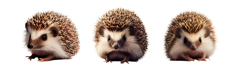 Hedgehog on the png background - obrazy, fototapety, plakaty