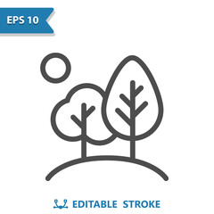 Obraz premium Forest Icon. Tree, trees, Land, Park, Nature