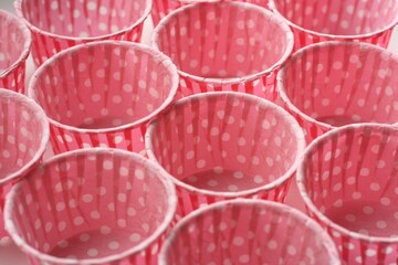 plastic pink cupcake background 
