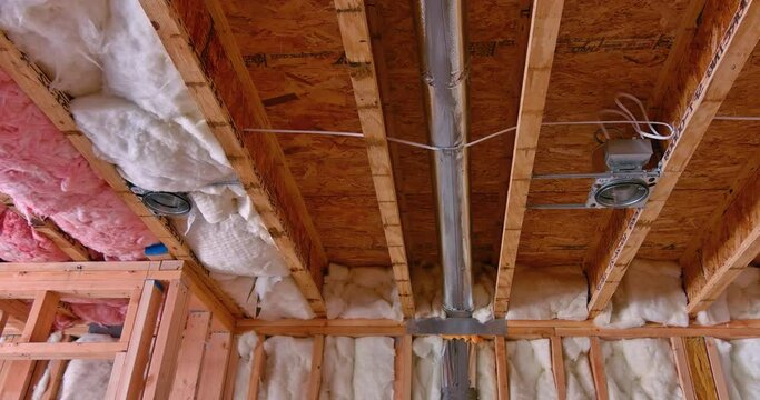 During construction of new building, it is imperative that all communication lines are installed and all thermal insulation installed before plasterboard installed.