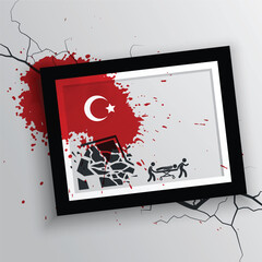 turkey flag in the shape of turkey pray for turkey national mourning 