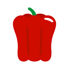 完熟した赤いピーマンのシンプルなベクターイラスト