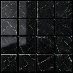 Black marble texture and background for design pattern artwork. AI generated