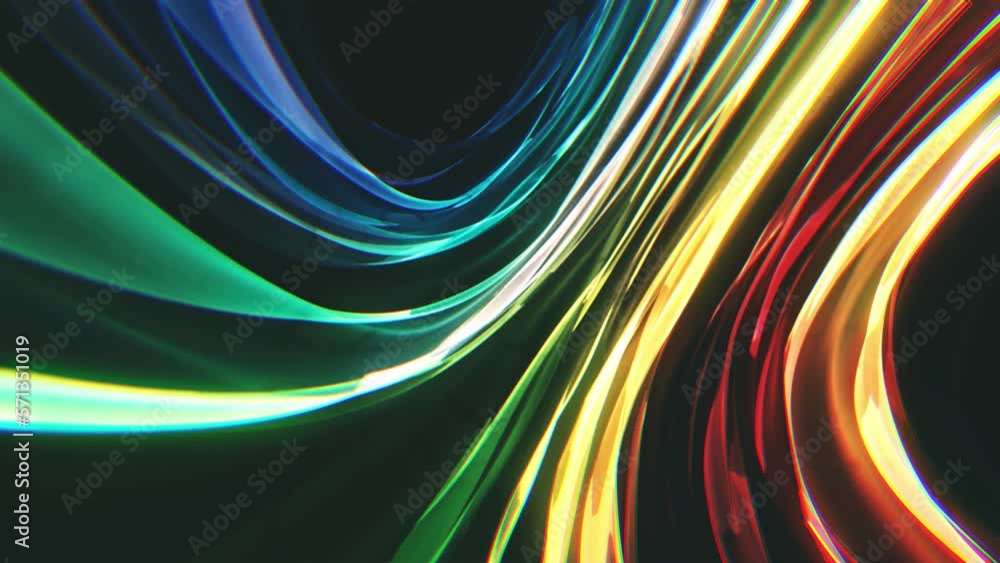 Poster abstract rainbow light energy strokes background/ 4k animation of an abstract background of lightful