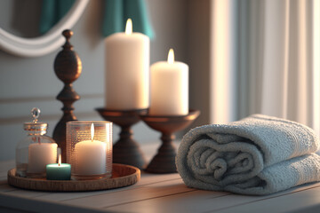 spa preparado para relaxamento e massagem 
