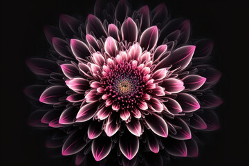 Ilustración de un fondo con una imagen de una flor macro, Generative AI