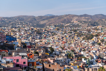 Obraz premium Very beautiful view of the night city in the Mexican city of Guanajuato.