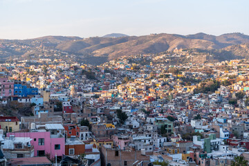 Obraz premium Very beautiful view of the night city in the Mexican city of Guanajuato.