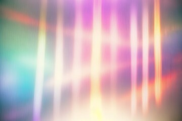 Rainbow Light Leaks Prism Colors, Trend Design Creative Defocused Effect, Blurred Glow Vintage, Dusted Holographic Abstract Multicolored Background Photo Overlay. Generative AI