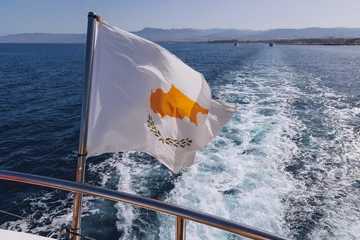 Selbstklebende Fototapete Zypern Boat trip along Akamas Peninsula in Cyprus island country