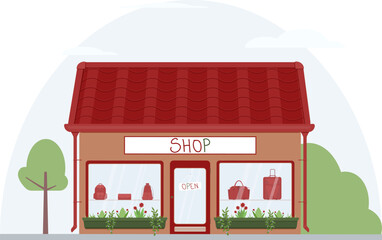 illustration of a house with sign