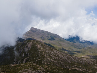 Aerial view of clouds over an amazing scenery