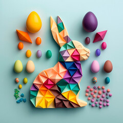 colorful easter bunny decoration