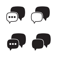 Chat icon. Talk bubble speech sign. Comment icon. Message, speech bubble vector icon.