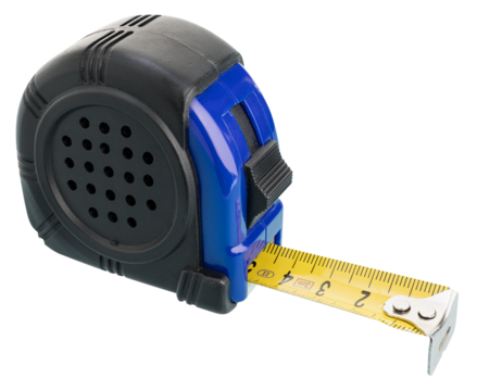 Construction tape measure isolated