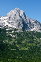 Fototapeta na wymiar View of Dajti mountains in Albania