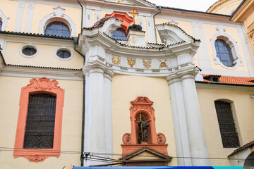 Old classical church. Background with selective focus