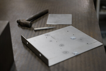 Marking work on stainless steel material
