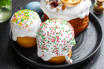 holiday Easter cake sweet baking easter food dessert treat orthodox christian treat meal snack on the table copy space food background top view