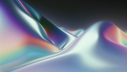 Abstract background with holographic wave. Generative AI