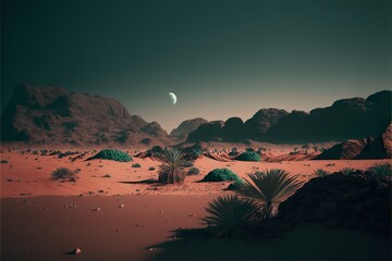 Obraz na płótnie Canvas Desert created with Generative AI 