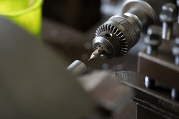 Center processing with a lathe
