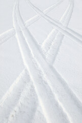 Tire prints in snow