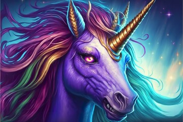 Obraz na płótnie Canvas Unicorn created with Generative AI 