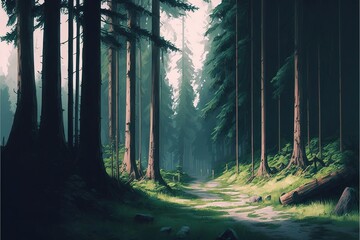 Forest created with Generative AI 