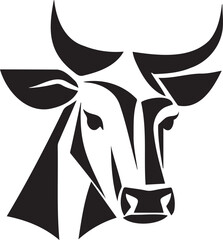 Black angus logo design template. cow, bull logo design. 