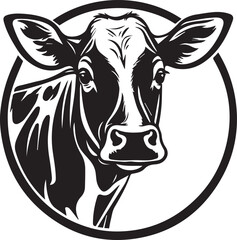 Black angus logo design template. cow, bull logo design. 