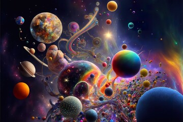 Obraz na płótnie Canvas Universe created with Generative AI 