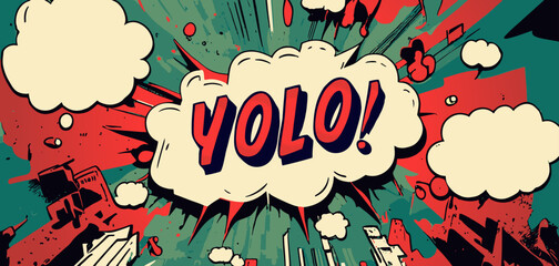 Colorful  thinking bubble composition. Editable text template. Super hero vintage comic style vector template