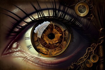 Das Tor zur Seele - Detailvolles surreales Auge 