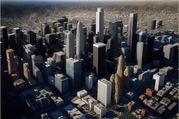 Beautiful view of the city created with Generative AI 