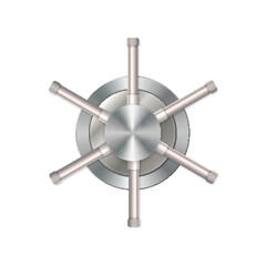 Obraz premium Safe handle wheel. Vault door