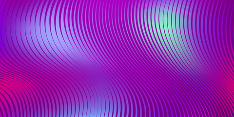 Abstract background of wavy lines in blue and purple colors