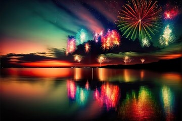 Fireworks created with Generative AI 